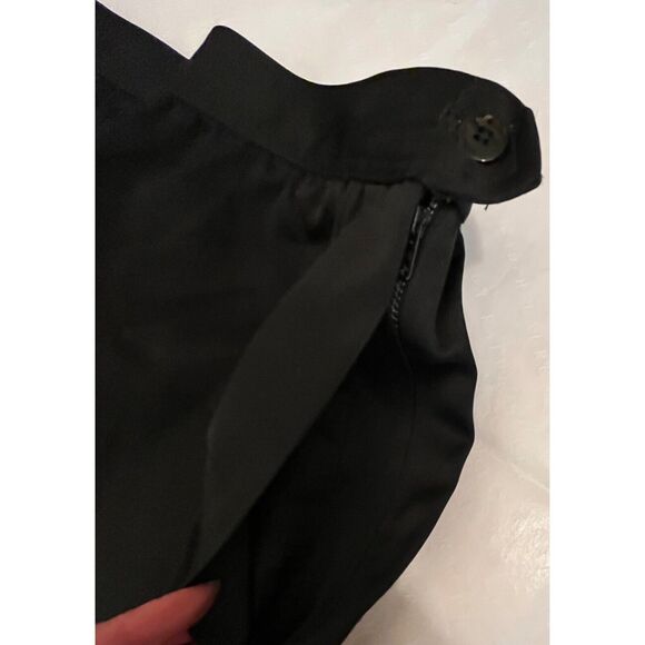 SAINT LAURENT RIVE GAUCHE BLACK SATIN SKIRT Sz: 42 - Picture 11 of 11